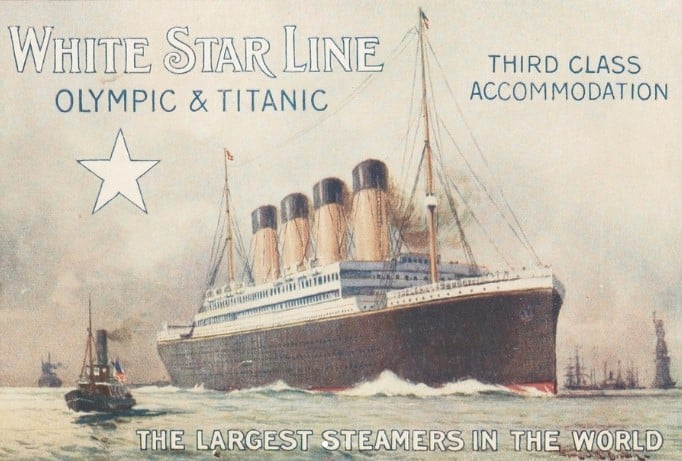 Panfleto promocional para tercera clase / Imagen: RMS Titanic, Inc. vía Instagram