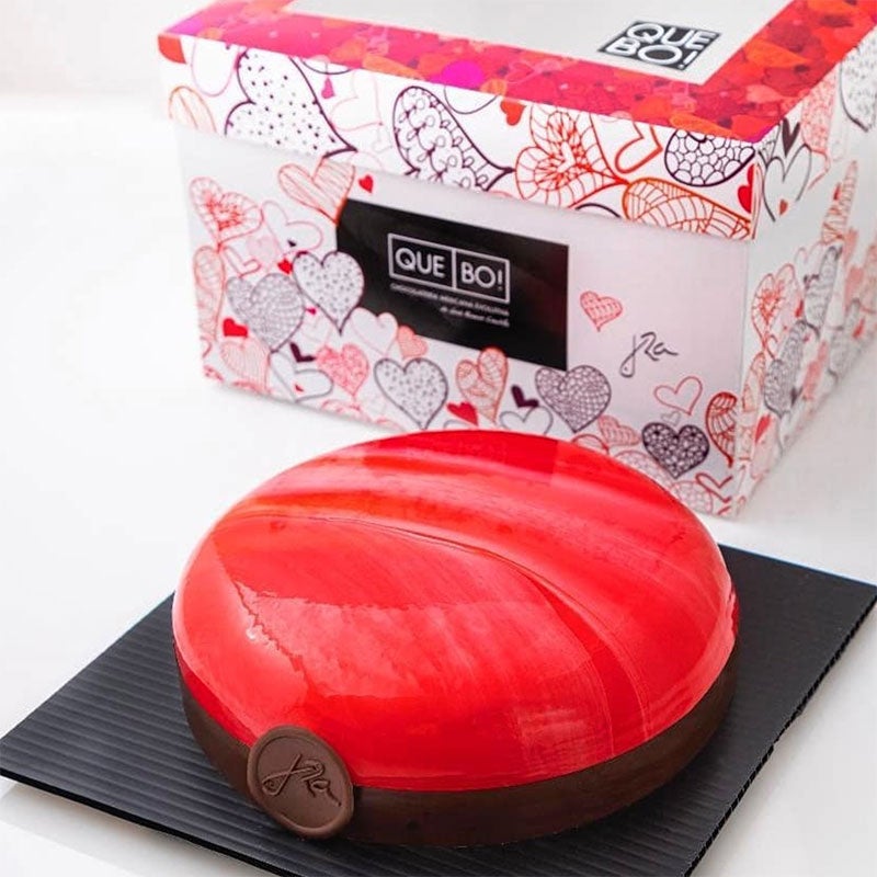 Caja Hanaq con mensaje personalizado en chocolate - SAN VALENTIN