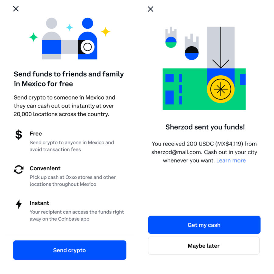 Coinbase te permitirá retirar tus criptomonedas en pesos en tiendas