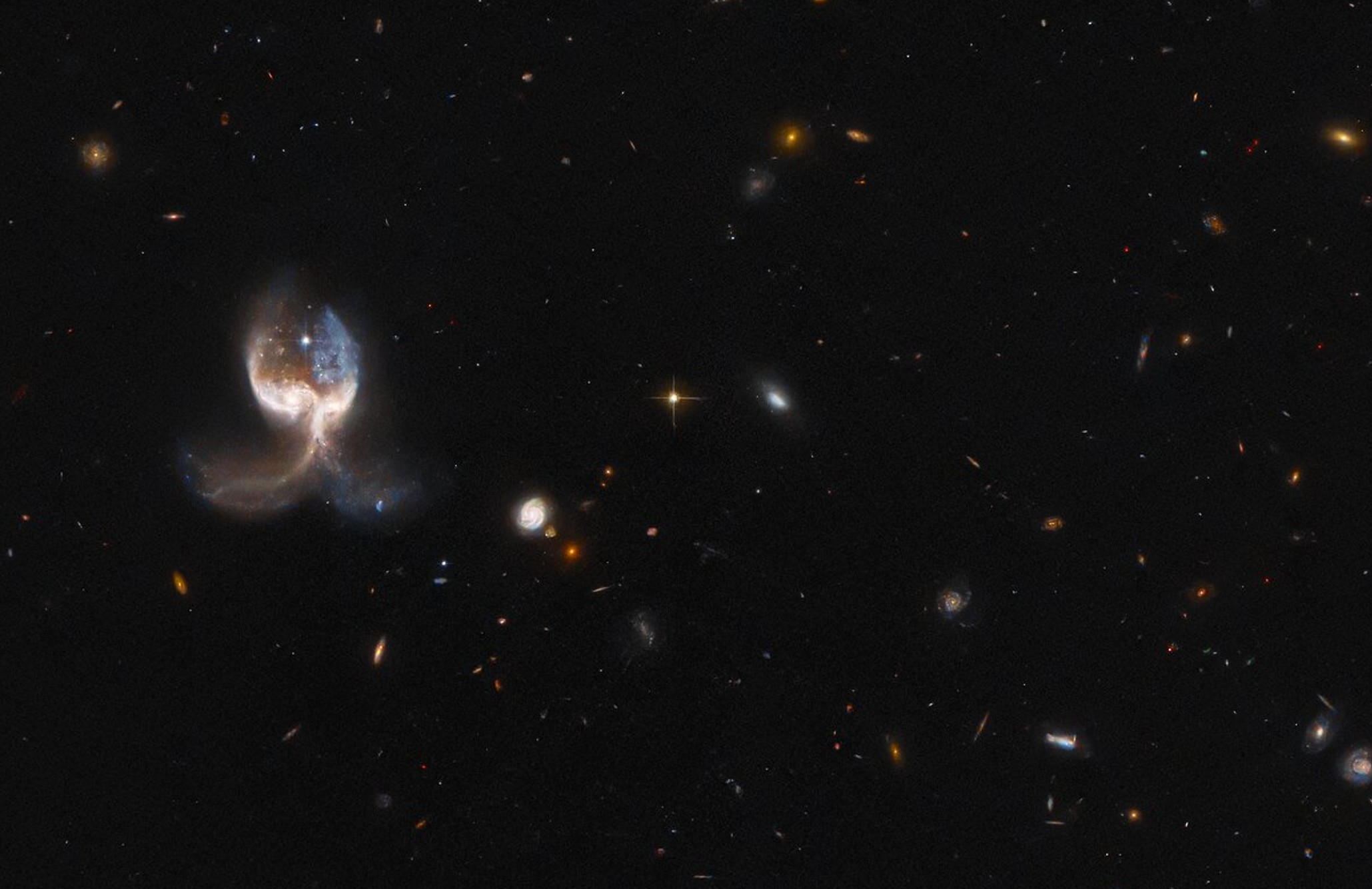 El "ángel espacial" captado por el Hubble.