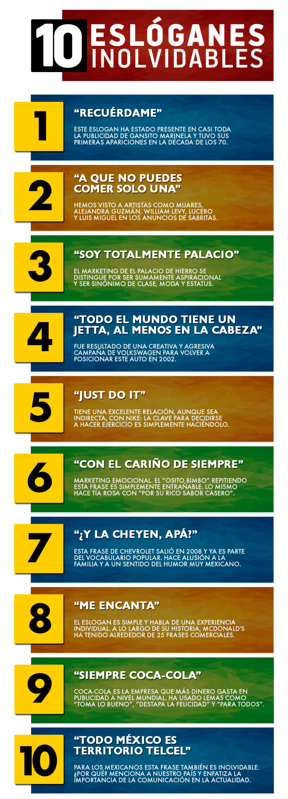 Infografía: 10 eslóganes inolvidables - Emprendedor, image size:924x2560