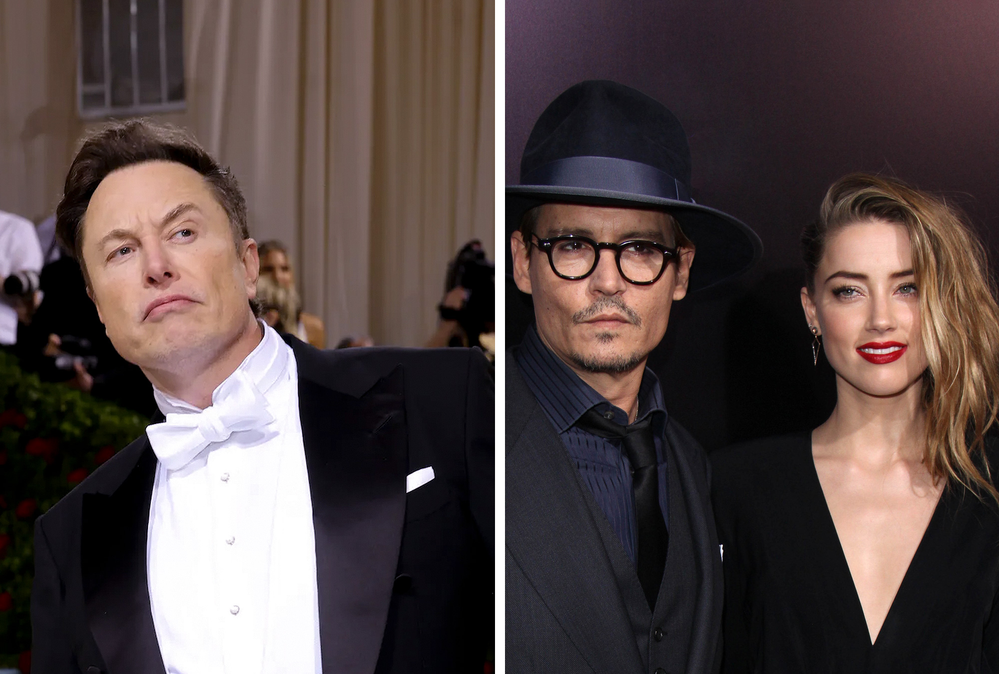 Elon Musk, Johnny Depp y Amber Heard
