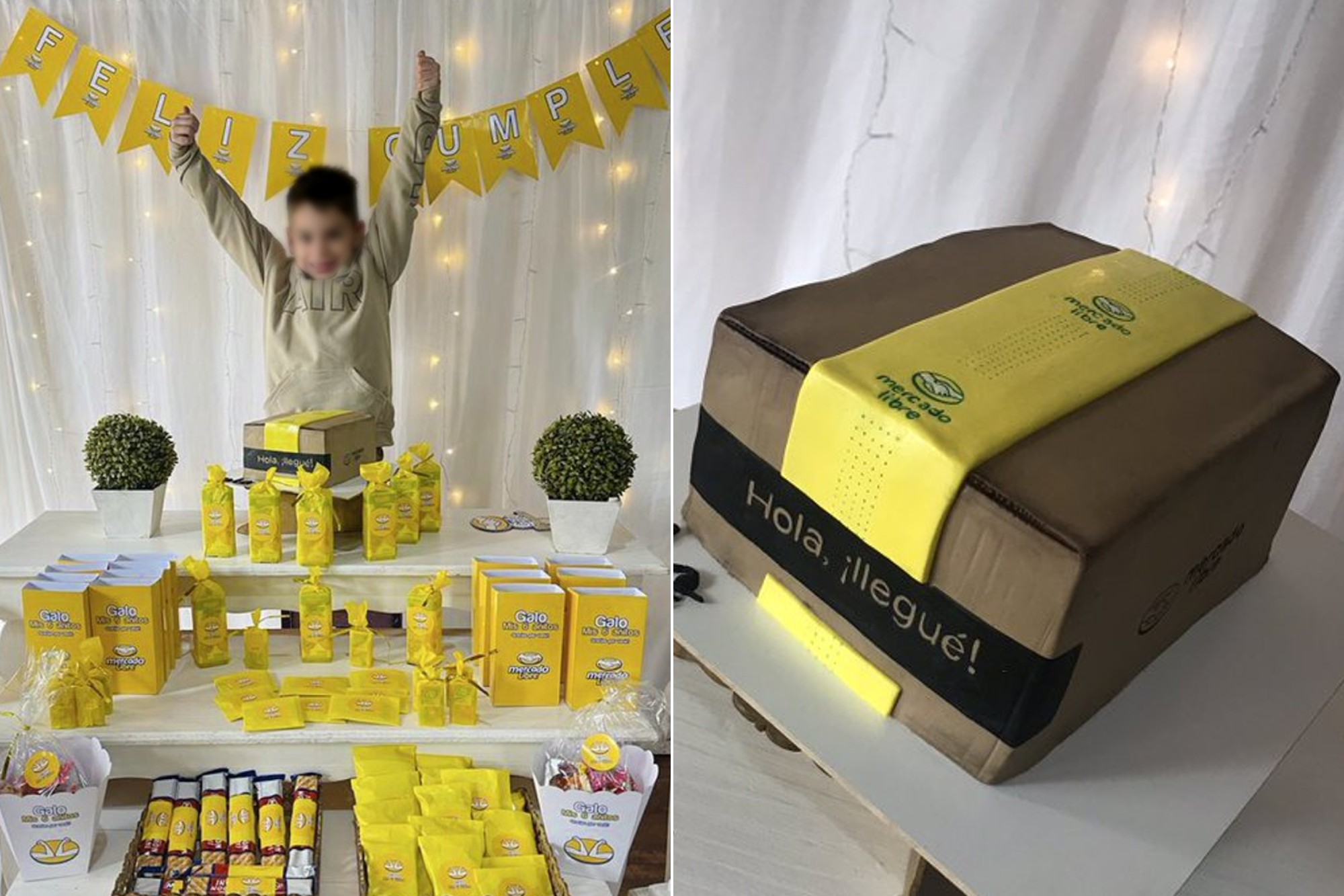 Niño de 6 años celebra con fiesta temática de Mercado Libre su cumpleaños y  se hace viral - Emprendedor