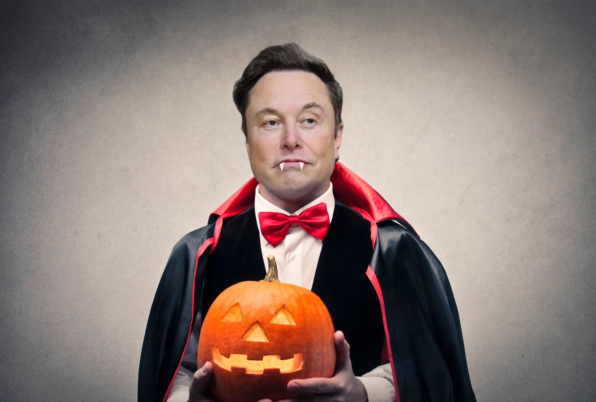 Elon Musk "festejó Halloween" con Drácula.