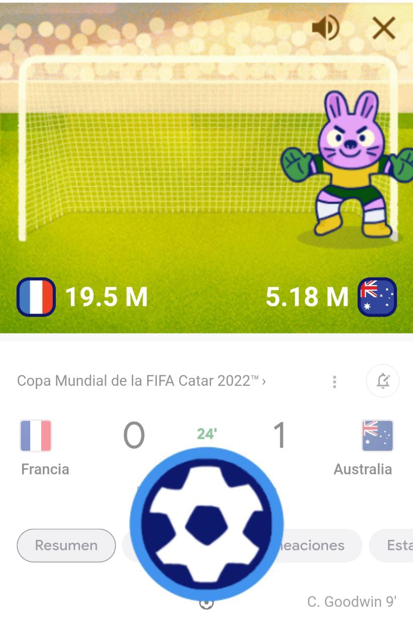"Mini Cup" el juego de Google inspirado en el Mundial Qatar 2022.