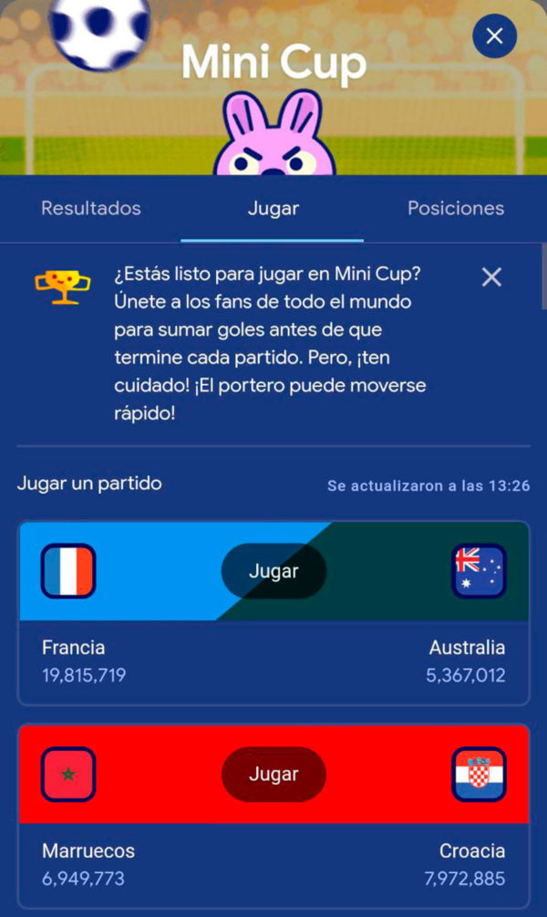 MiniCup, el juego de Google en el que Argentina ya le gana a México en ...