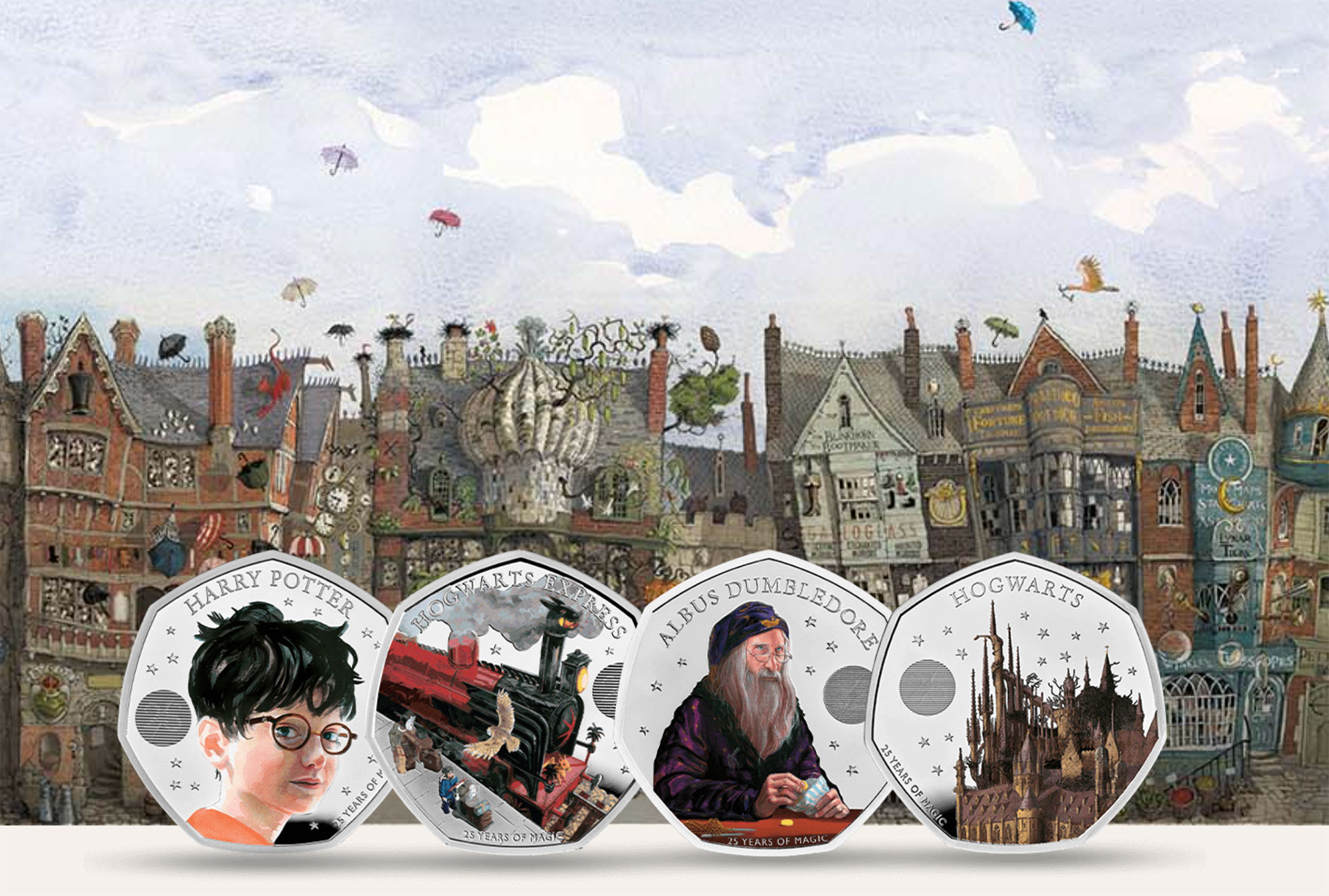 Reino Unido lanza monedas conmemorativas de Harry Potter por el 25 aniversario de la saga