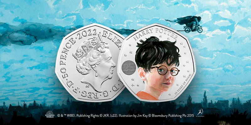 Reino Unido lanza monedas conmemorativas de Harry Potter por el 25 aniversario de la saga
