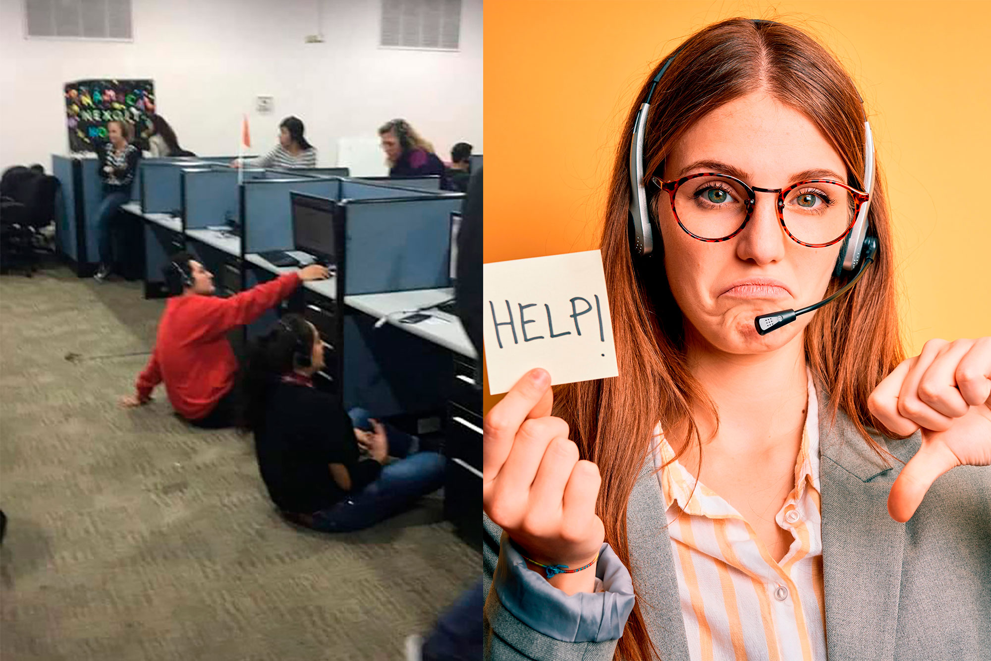 Una joven expone a call center por quitarles las sillas a los empleados como castigo y se hace viral