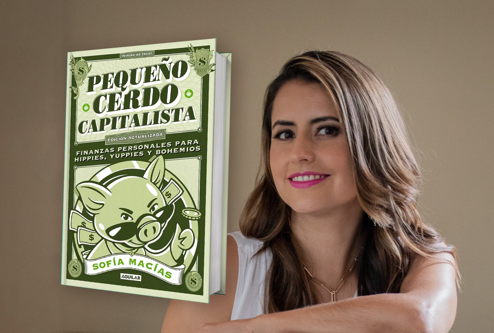 Sofía Macías, autora del libro "Pequeño Cerdo Capitalista"