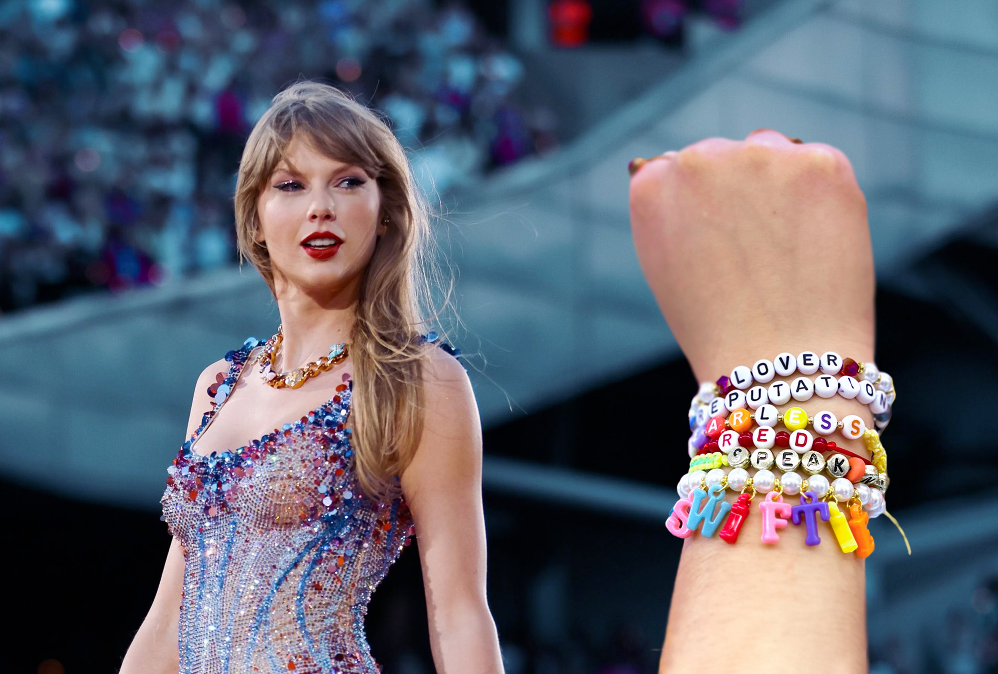 Fantasías Miguel y Taylor Swift tienen algo en común, las 'friendship bracelets' que causan furor en redes