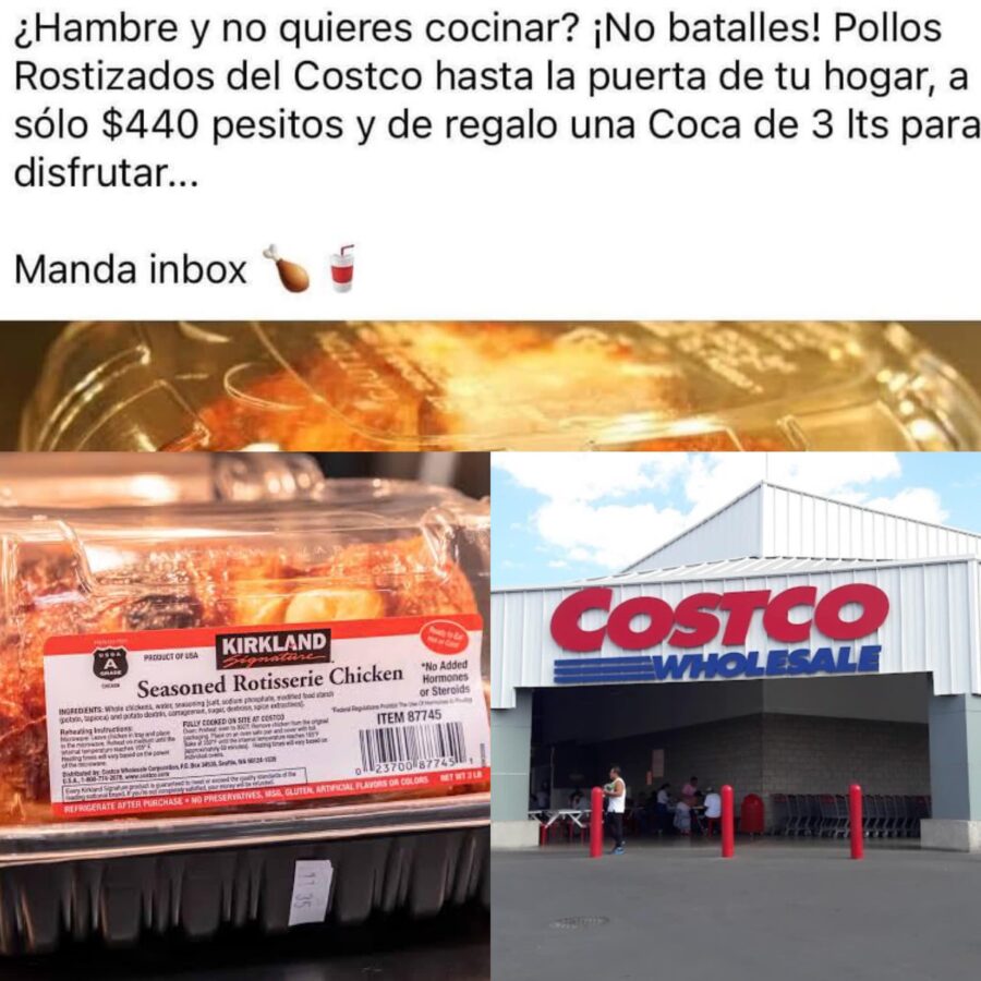 Reventa de pollos rostizados de Costco / Imagen: Fila de Costco - JRZ en Facebook