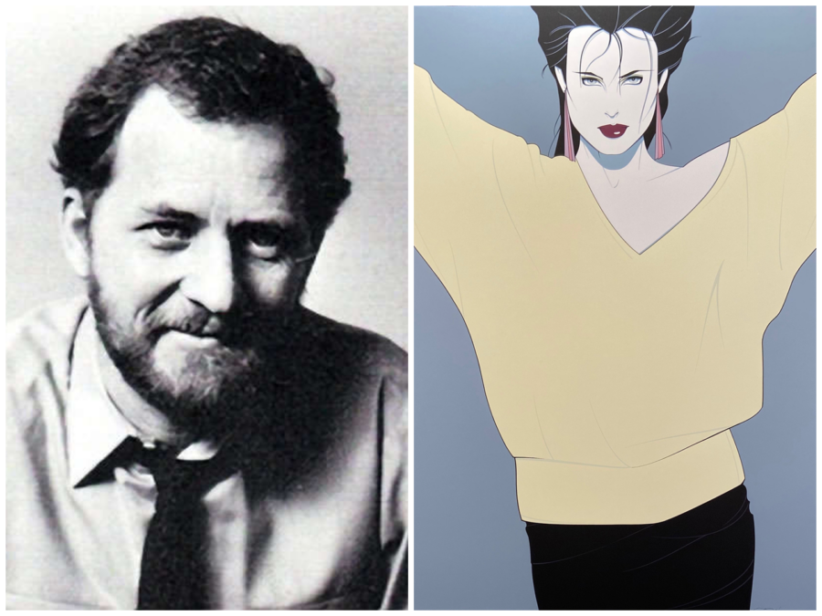 Patrick Nagel y una de sus obras / Imagen: Areaarts.com