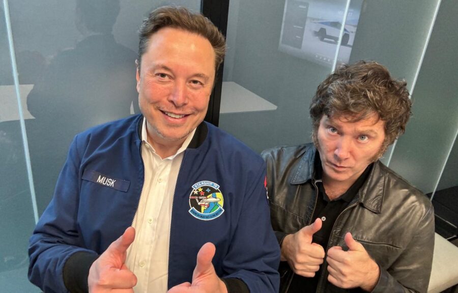 Elon Musk y el presidente de Argentina Javier Milei / Imagen: Javier Milei vía X