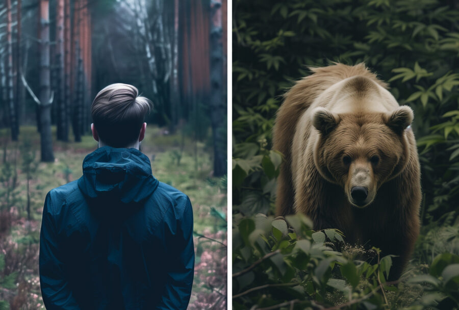 Encontrarse un oso o un hombre en el bosque; más allá de la pregunta viral