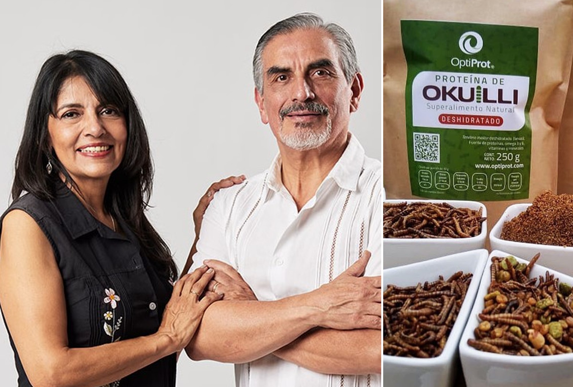 Ivonne Márquez y Humberto Lanz promueven los insectos comestibles como solución alimentaria.