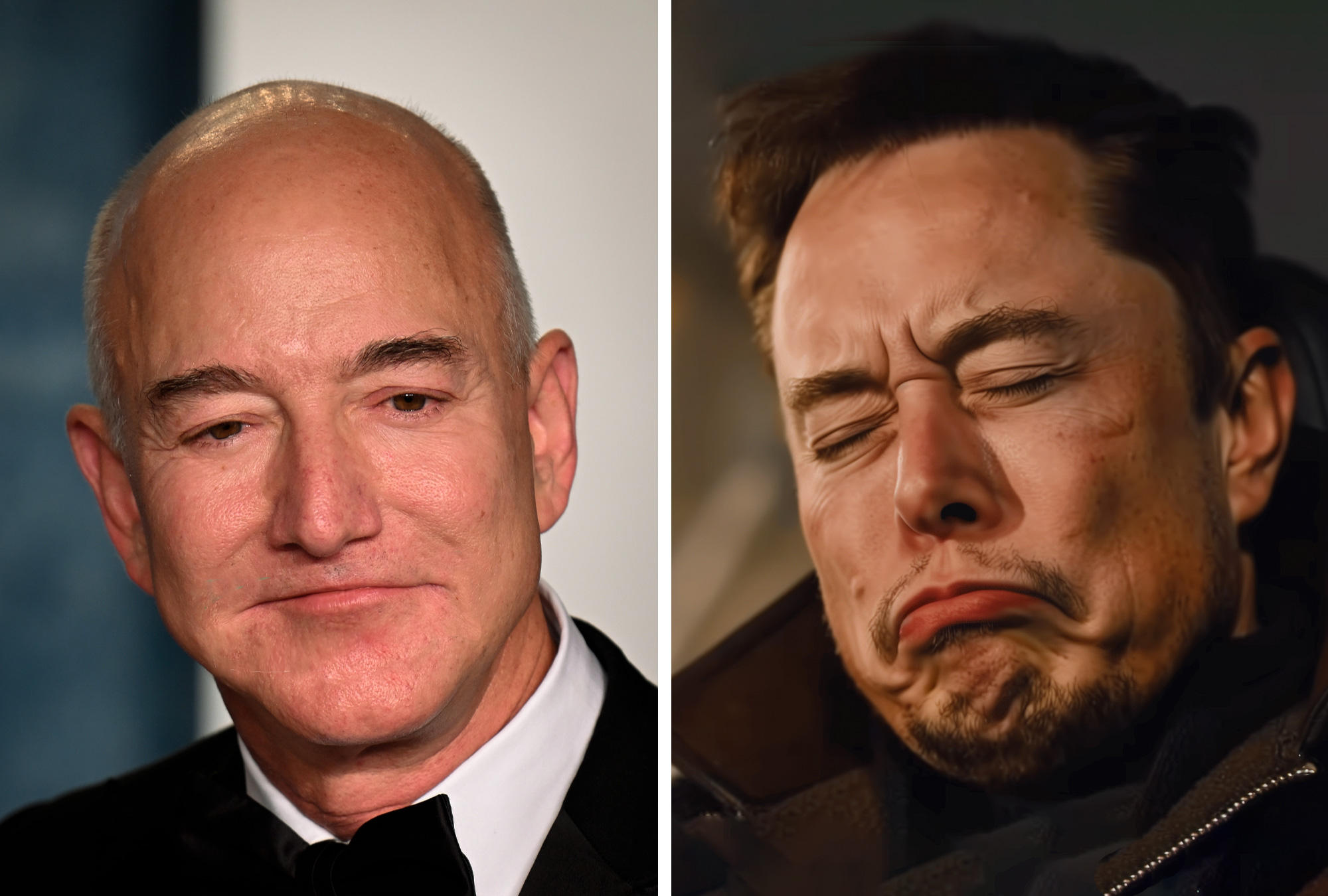 Elon Musk y Jeff Bezos, entre los multimillonarios más afectados.