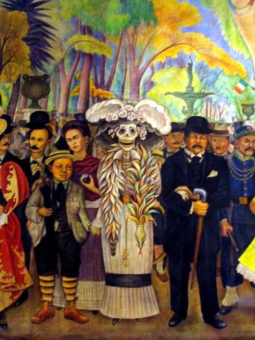 “Sueño de una tarde dominical en la Alameda Central” de Diego Rivera (detalle). 1946-1947 | Imagen: INBAL.