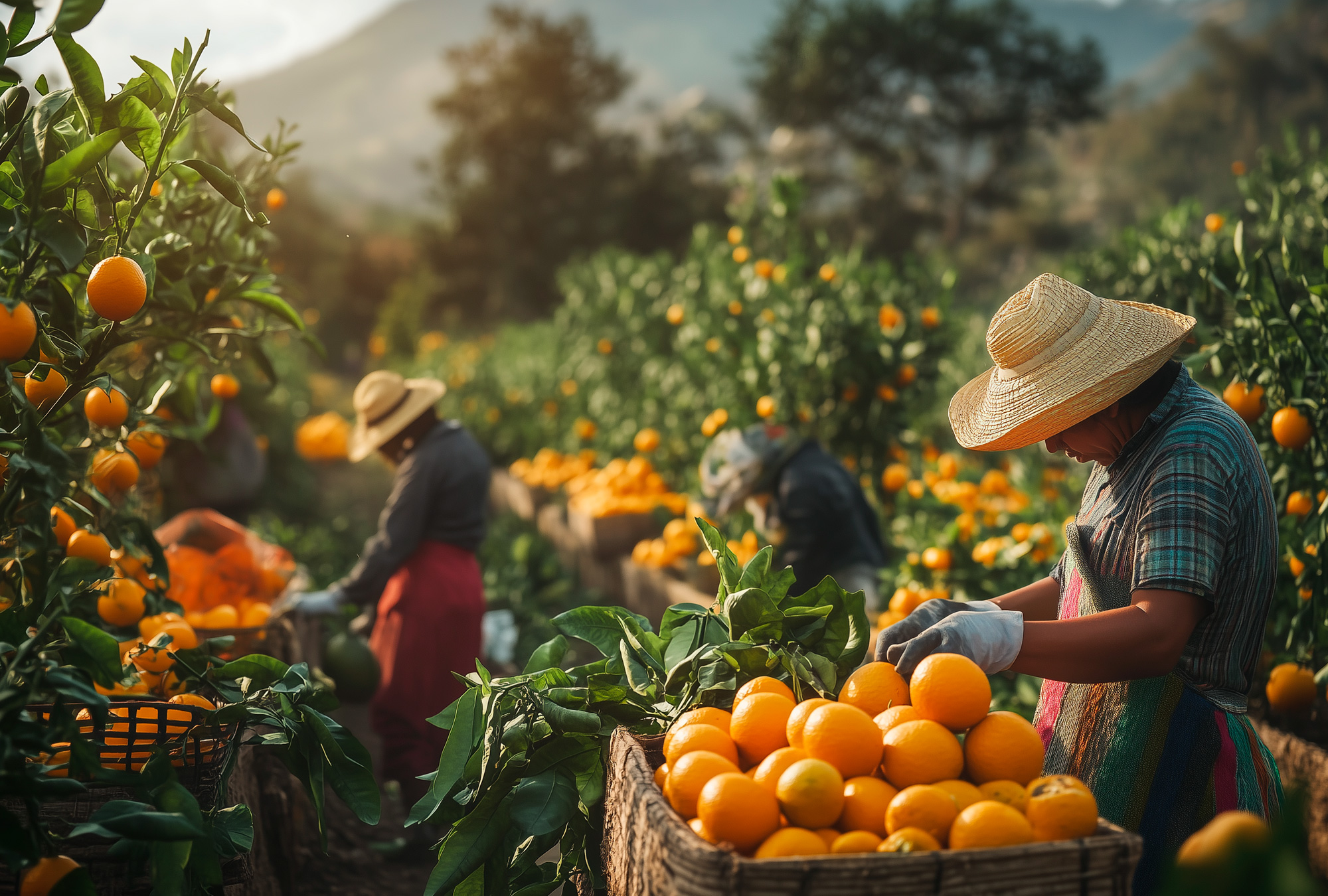 Plantaciones de naranjas en Florida.