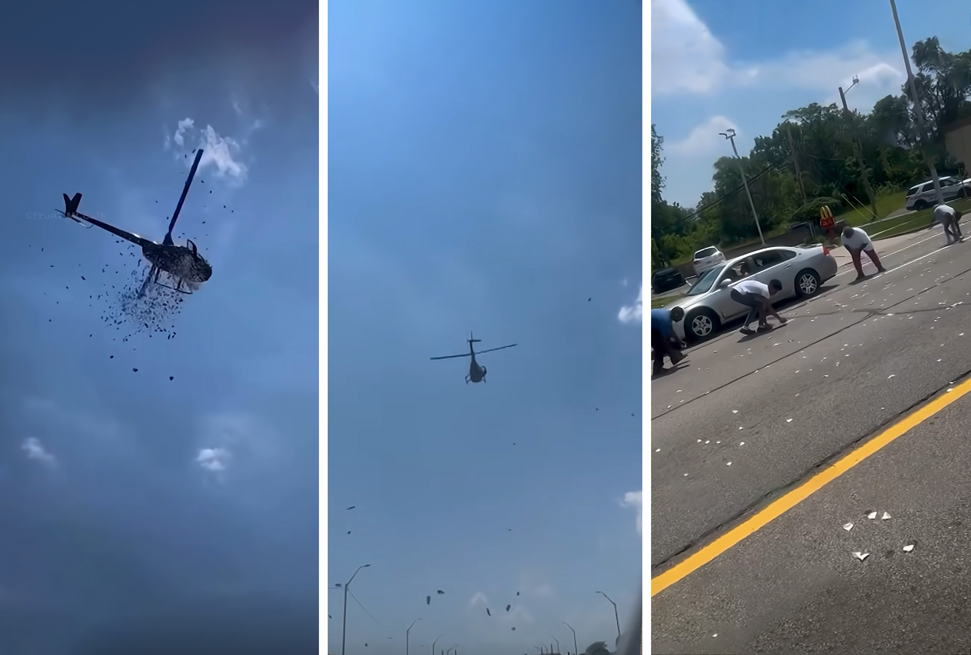 Usuarios de redes sociales compartieron videos cuando cae el dinero en Detroit.