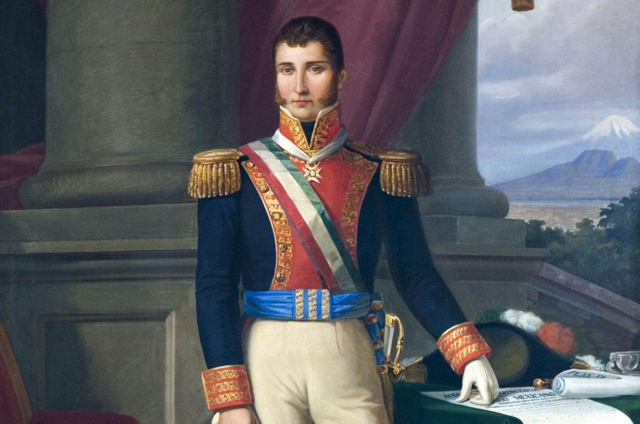 Retrato de Agustín de Iturbide por Primitivo Miranda.
