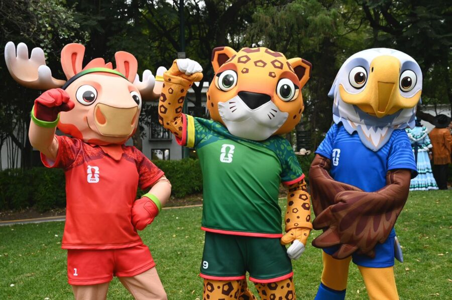 Maple, Zayu y Clutch, las mascotas del Mundial 2026 | Imagen: Cortesía Gobierno de México