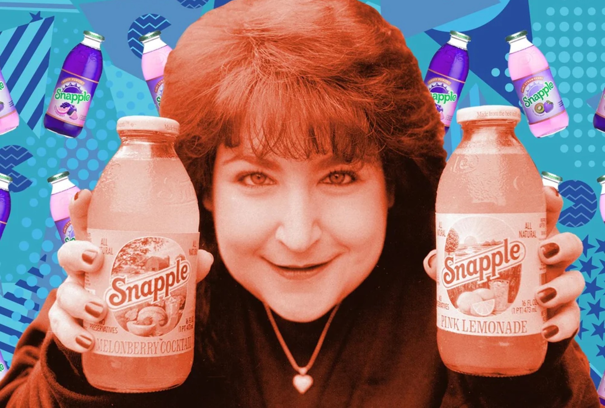 La portavoz “Snapple Lady” en una campaña publicitaria representativa de la marca antes del cambio.