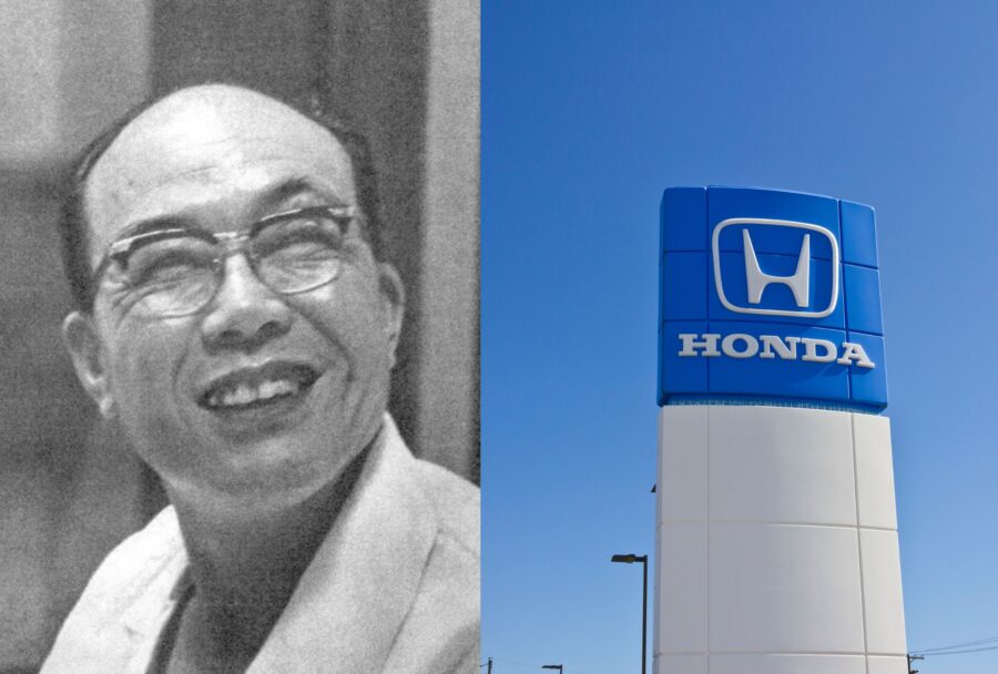Soichiro Honda en sus primeros años, cuando la compañía aún producían motores para bicicletas | Imagen: Honda / Depositphotos.com