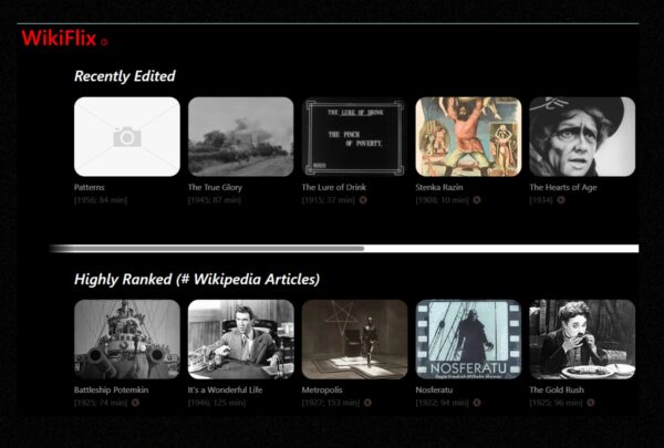 Lanzan WikiFlix, el ‘Netflix’ de Wikipedia con más de 4,000 películas gratis: así funciona