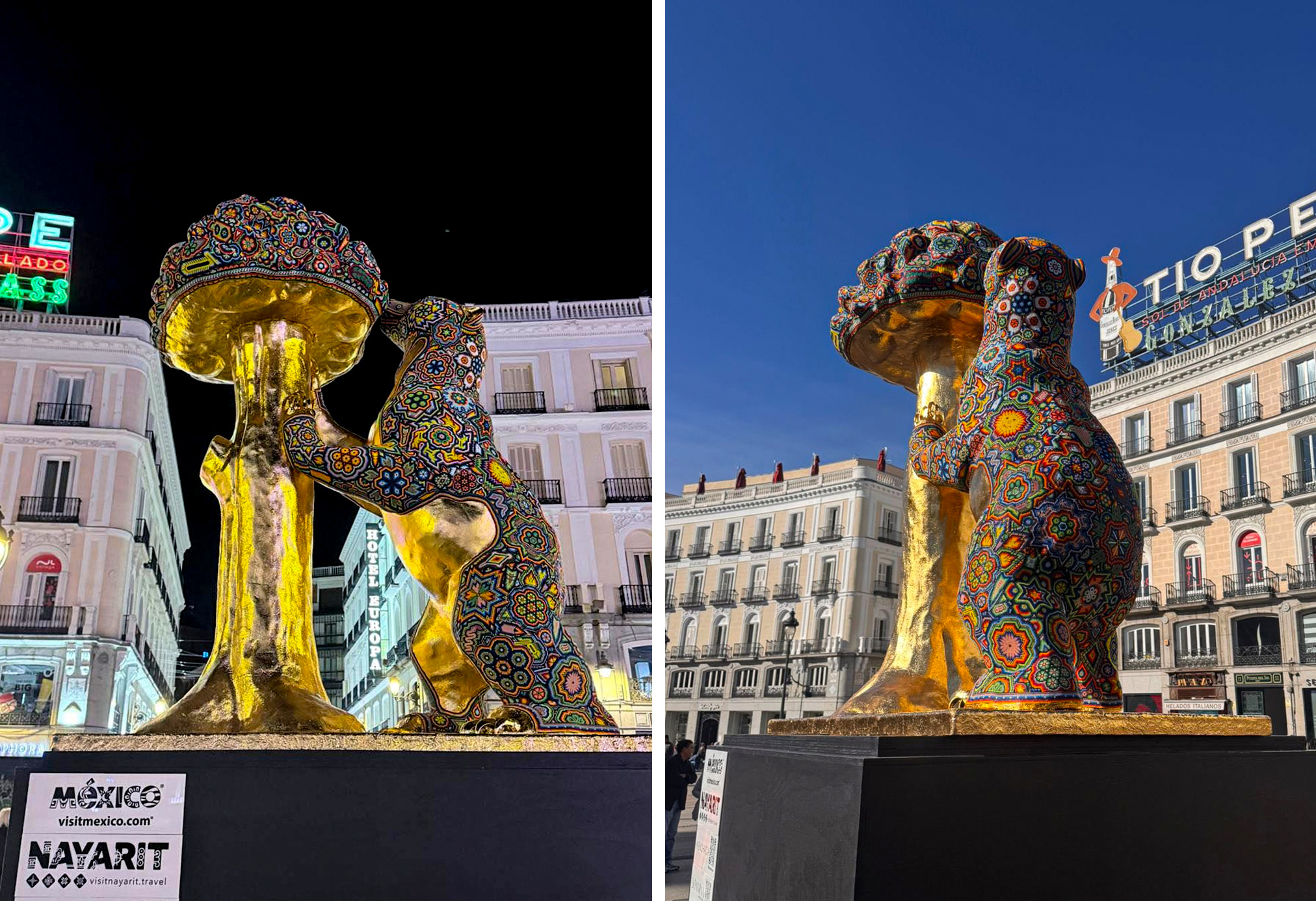 De Nayarit a la Puerta del Sol: el arte wixárika brilla en Madrid.
