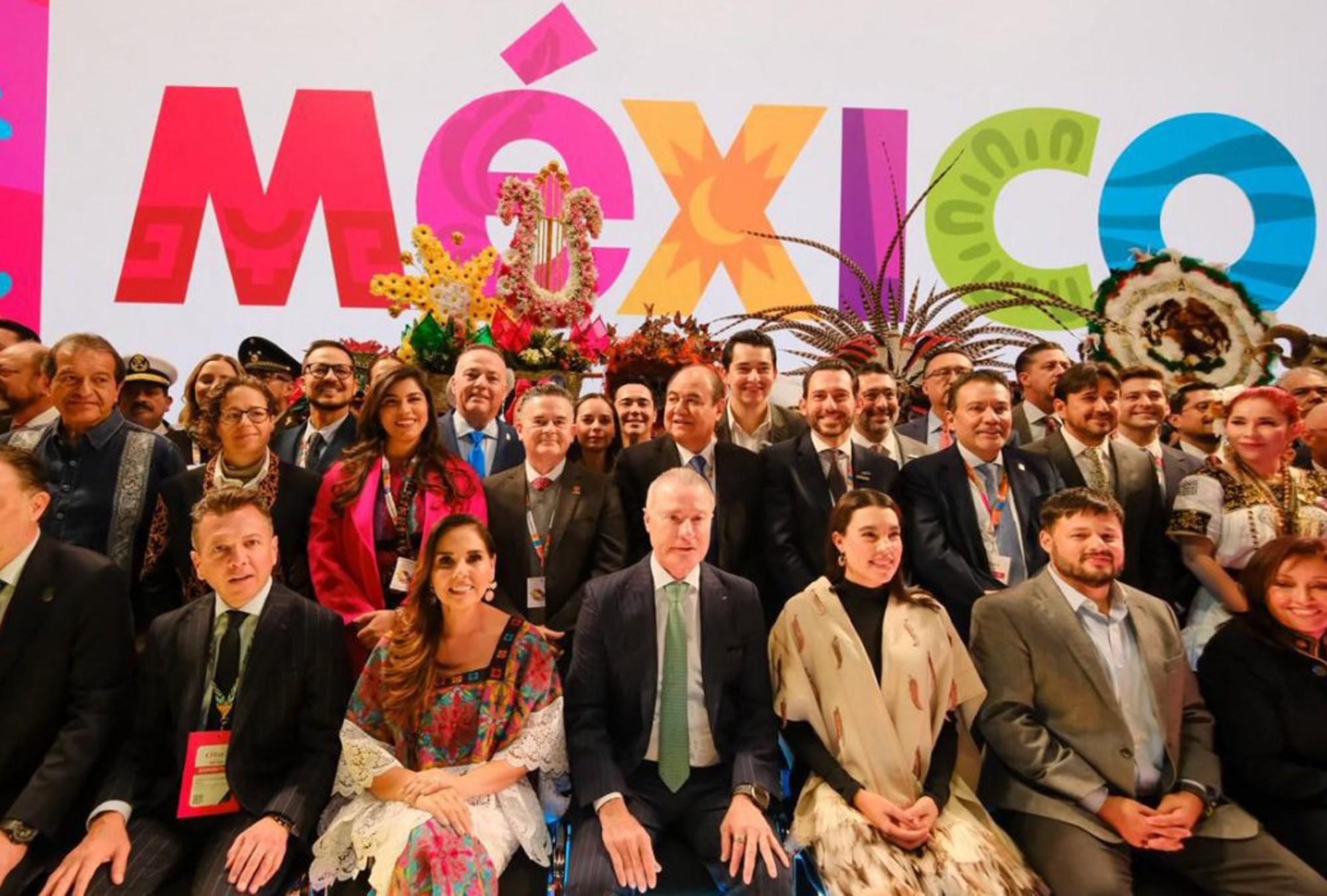 La gobernadora de Quintana Roo, Mara Lezama, en el acto inaugural del pabellón mexicano en Madrid.