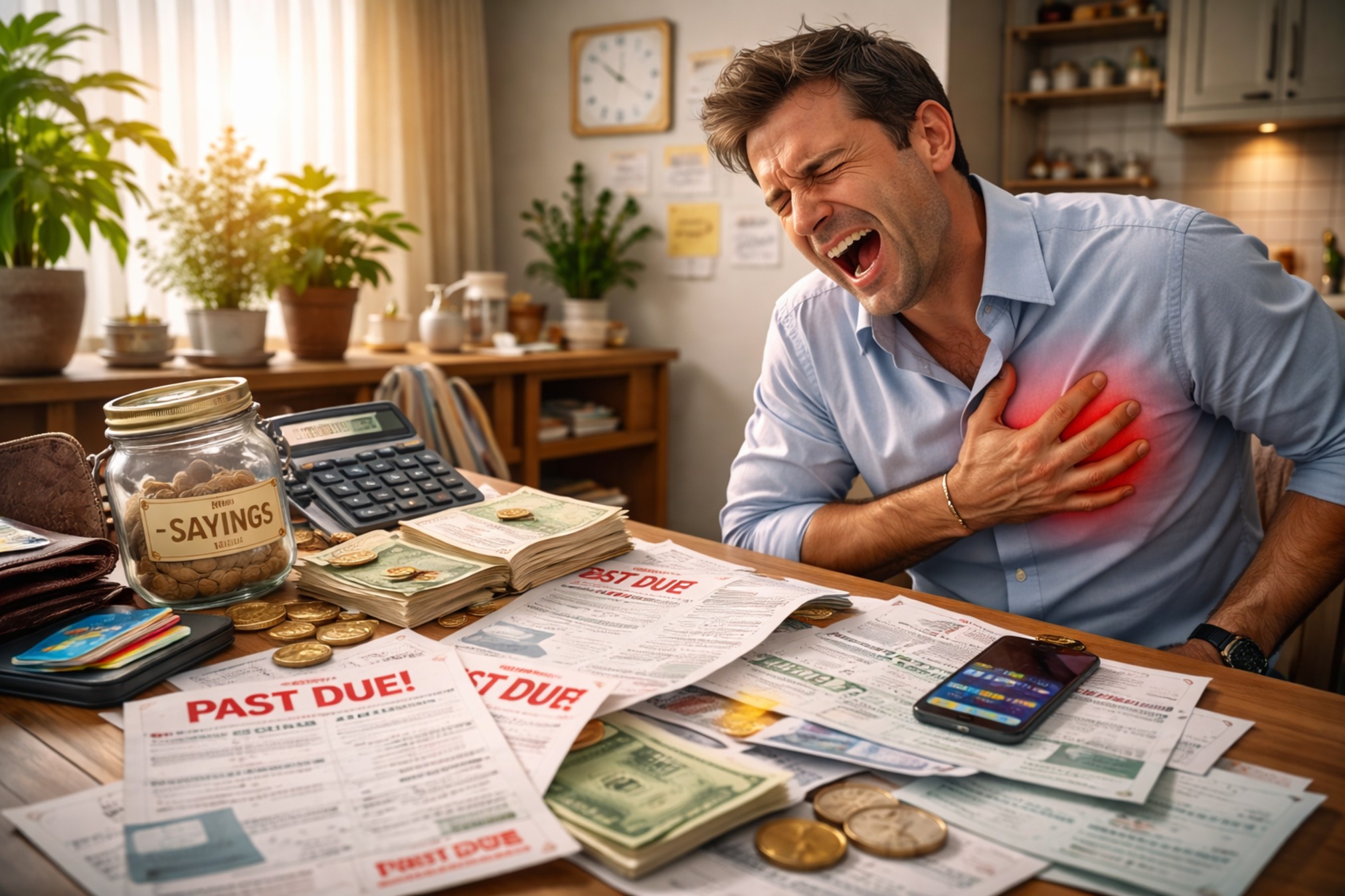 La presión económica daña el corazón tanto como un infarto.