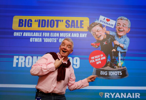 Musk critica a Ryanair y su CEO responde: ‘Que me insulte más’