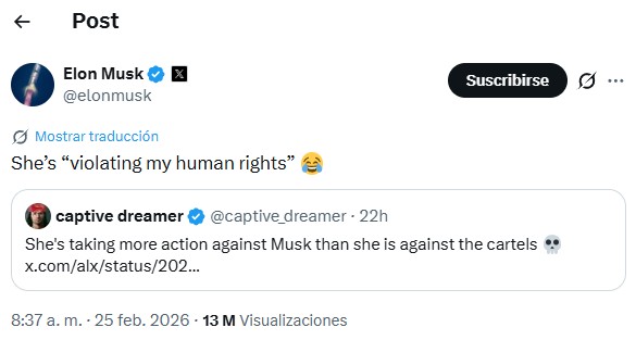 Imagen: Elon Musk vía X