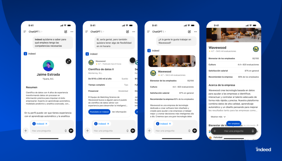 Indeed integra ChatGPT para recomendaciones personalizadas | Imagen: Cortesía