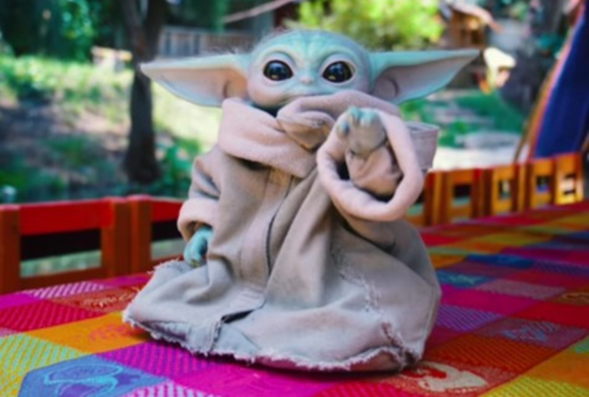 Grogu apareció en una trajinera de Xochimilco previo al estreno de la película.