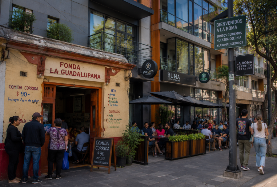 La propuesta busca proteger a negocios familiares frente a la gentrificación y aumento de rentas | Imagen: Hecha con IA vía DALL-E