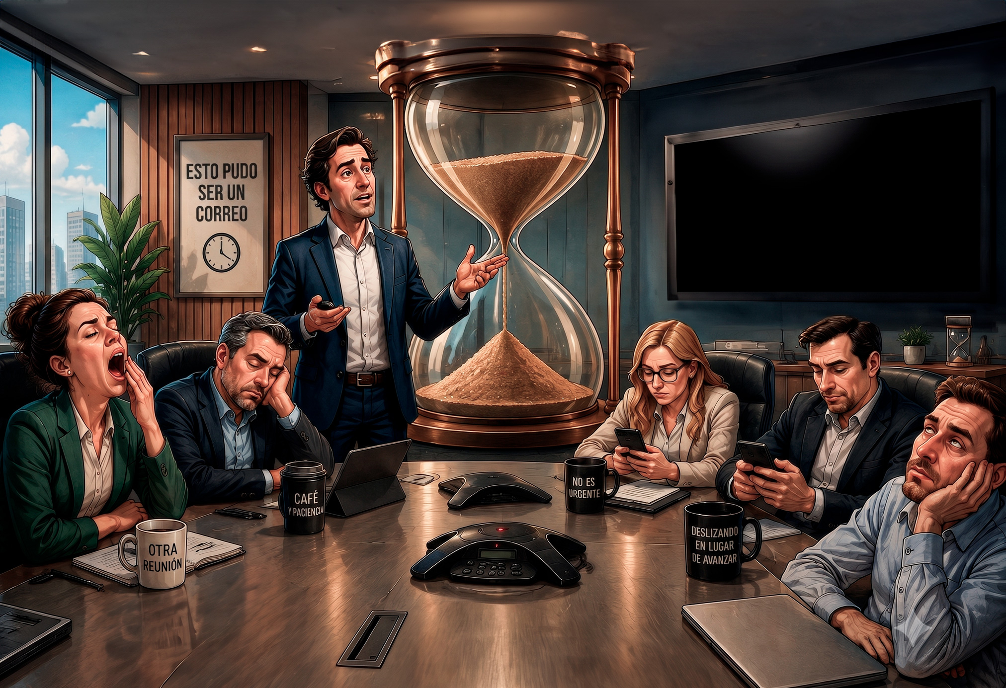 La “juntitis” refleja una cultura laboral que confunde disponibilidad con productividad.