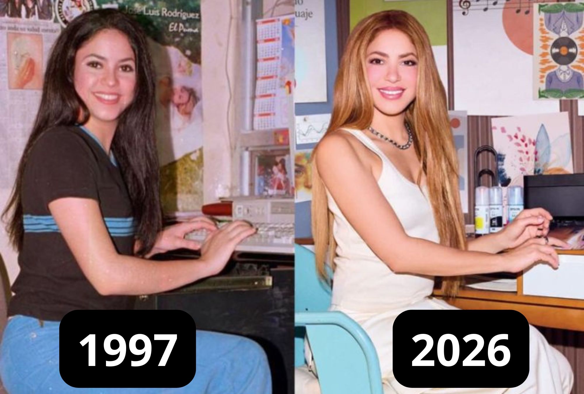Shakira recreó en 2026 una fotografía tomada en El Heraldo en 1997.