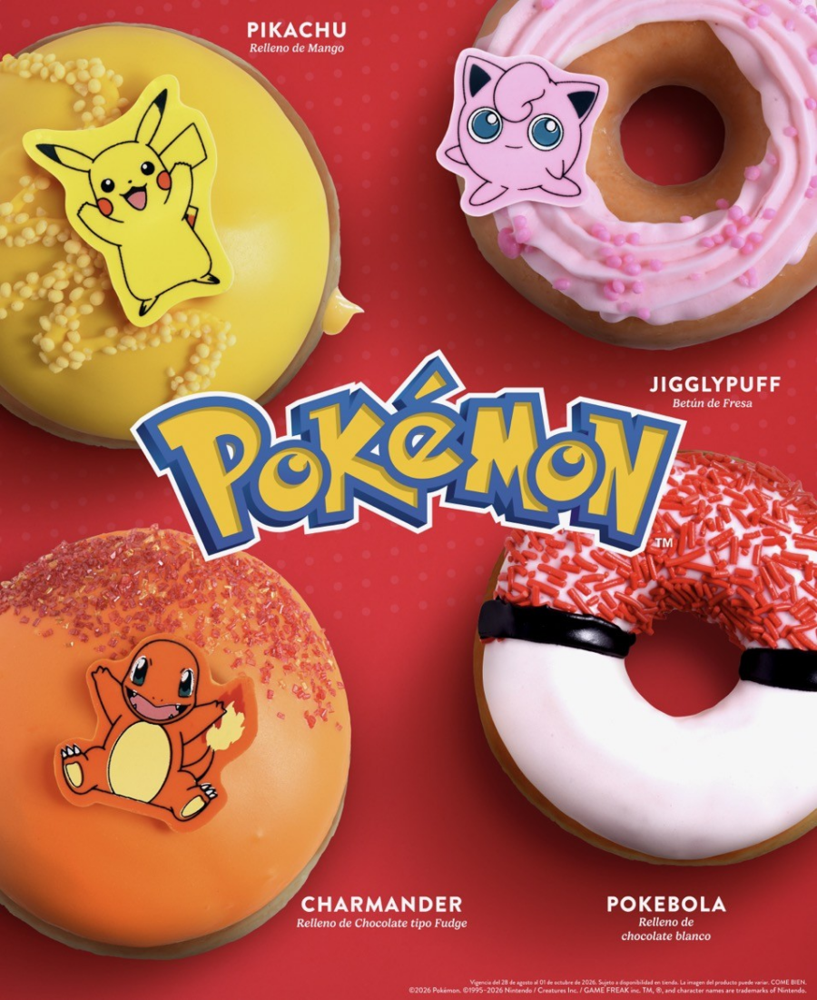 Pikachu, Charmander y Jigglypuff: así serán las nuevas donas de Krispy Kreme | Imagen: Cortesía