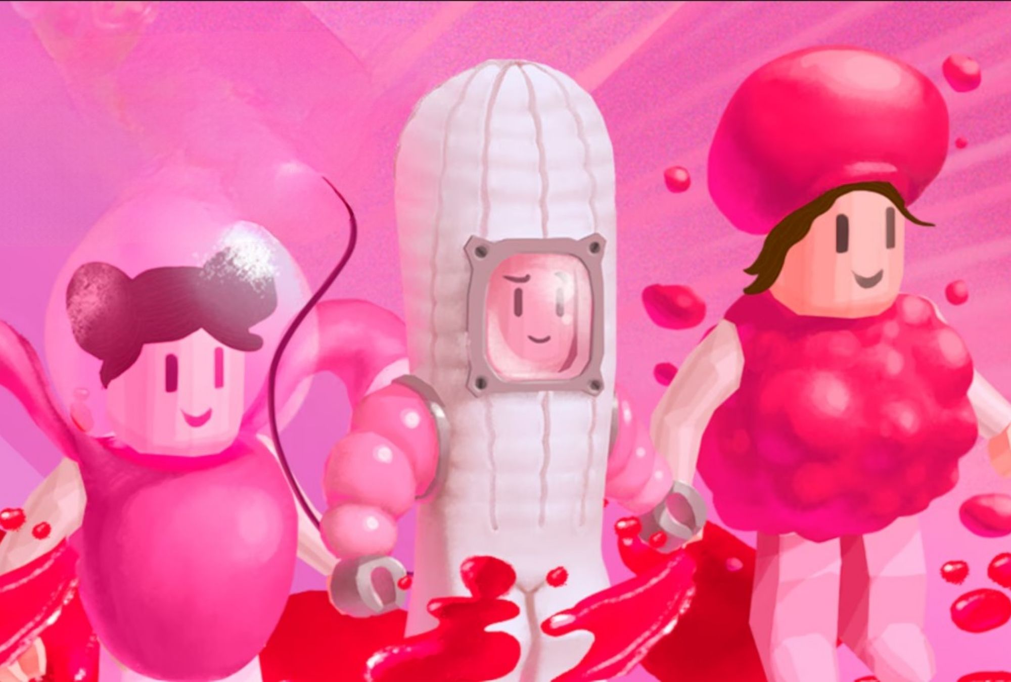 V-Land utiliza las mecánicas de Roblox para explicar temas como las fases del ciclo, cólicos, endometrio y productos menstruales.