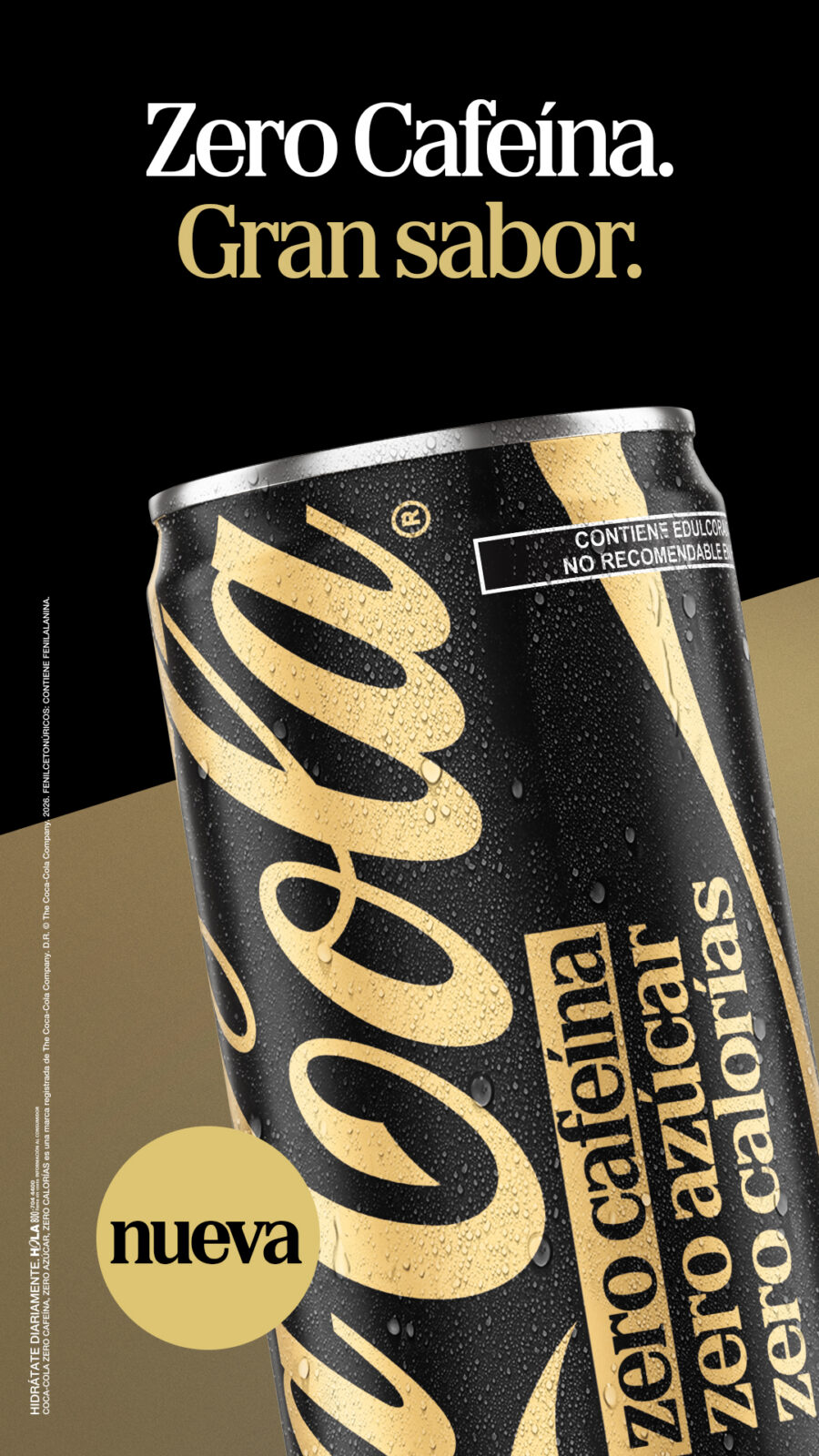 Coca-Cola Zero Sin Cafeína llegó al mercado mexicano el 1 de octubre de 2026 | Imagen: Cortesía FEMSA