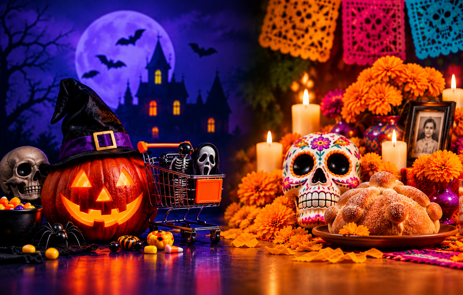 Día de Muertos supera a Halloween en intención de compra, mientras las ofrendas ganan ventas digitales y los disfraces muestran resultados mixtos.