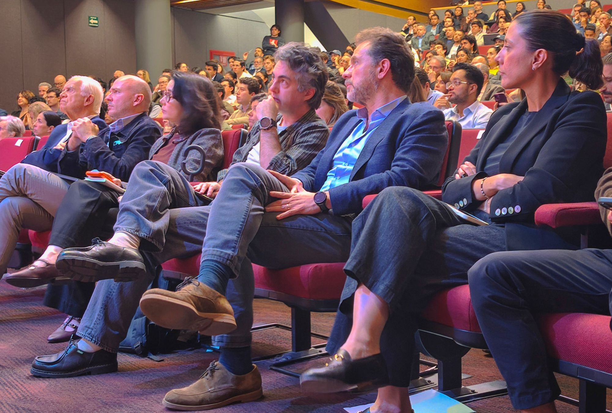 Pedro Aspe (Volaris), Rene Lankenau (Whitepaper), Leticia Lauregui (Proampi), Alejandro Maza (Kavak), Heberto Taracena (Kukun) y Marlene Garayzar (Stori) en el ITAM.