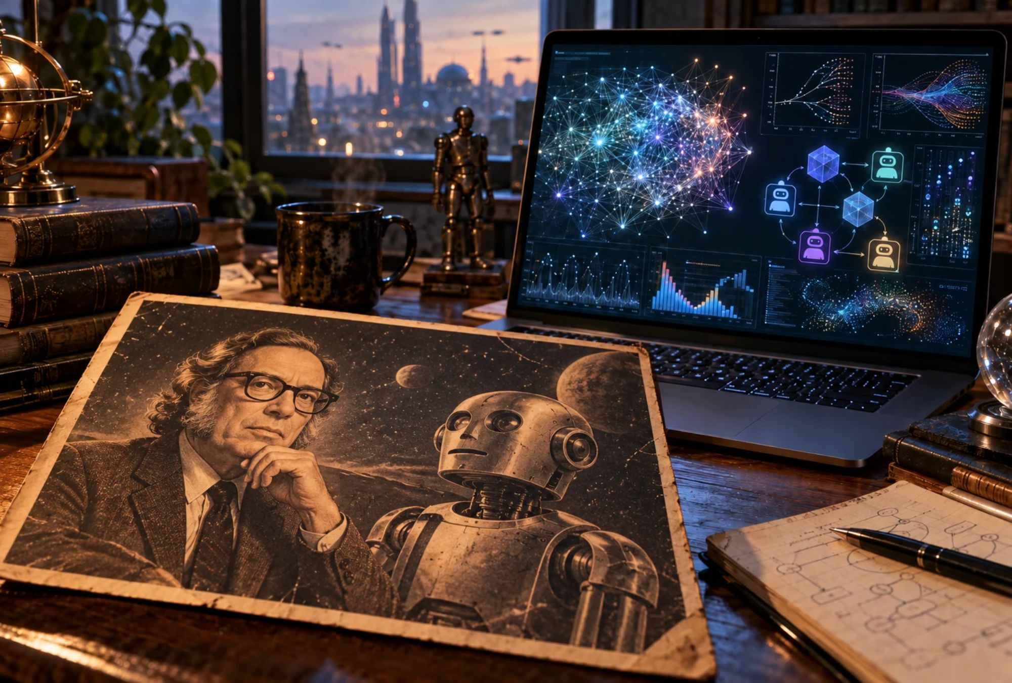 Las leyes de Asimov fueron concebidas para robots ficticios con reglas integradas en su comportamiento.