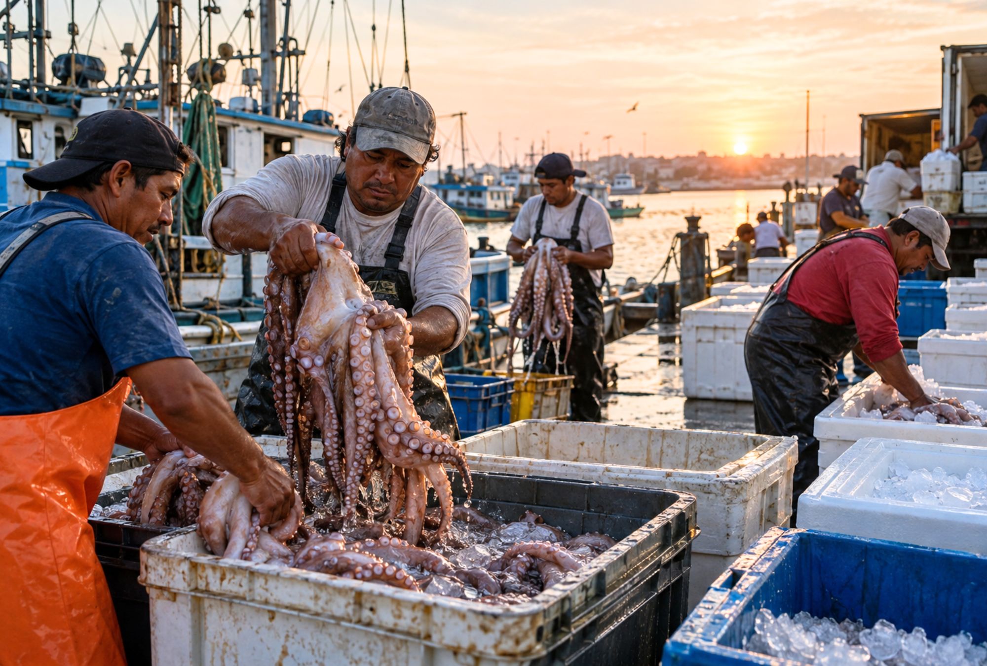 Yucatán produce siete de cada 10 toneladas de pulpo en México.